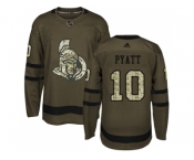 Men Adidas Ottawa Senators #10 Tom Pyatt Green Salute to Service Stitched NHL Jersey