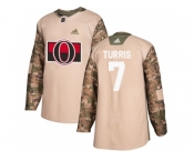 Men Adidas Ottawa Senators #7 Kyle Turris Camo Authentic 2017 Veterans Day Stitched NHL Jersey