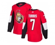 Men Adidas Ottawa Senators #7 Kyle Turris Red Home Authentic Stitched NHL Jersey