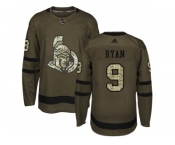 Men Adidas Ottawa Senators #9 Bobby Ryan Green Salute to Service Stitched NHL Jersey