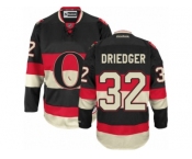 Men's Reebok Ottawa Senators #32 Chris Driedger Authentic Black New Third NHL Jersey