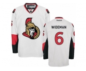 Men's Reebok Ottawa Senators #6 Chris Wideman Authentic White Away NHL Jersey