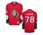 Men's Reebok Ottawa Senators #78 Filip Chlapik Authentic Red Home NHL Jersey