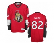 Men's Reebok Ottawa Senators #82 Colin White Authentic Red Home NHL Jersey