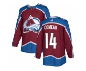 Men Adidas Colorado Avalanche #14 Blake Comeau Burgundy Home Authentic Stitched NHL Jersey
