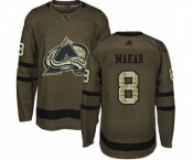 Men's Avalanche #8 Cale Makar Green Salute to Service Stitched Hockey Jersey