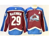 Men's Colorado Avalanche #29 Nathan MacKinnon Burgundy 2024-25 With A Patch Stitched Jersey Men's Colorado Avalanche #29 Nathan MacKinnon Burgundy 2024-25 With A Patch Stitched Jersey