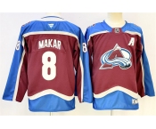 Men's Colorado Avalanche #8 Cale Makar Burgundy 2024-25 With A Patch Stitched Jersey Men's Colorado Avalanche #8 Cale Makar Burgundy 2024-25 With A Patch Stitched Jersey
