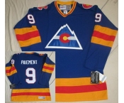 nhl jerseys colorado avalanche #9 paiement blue(ccm throwback)