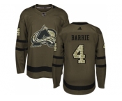 Youth Adidas Colorado Avalanche #4 Tyson Barrie Green Salute to Service Stitched NHL Jersey