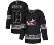 Columbus Blue Jackets #13 Cam Atkinson Black Team Logos Fashion Jersey