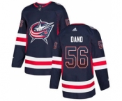 Men's Blue Jackets #56 Marko Dano Navy Blue Home Authentic Drift Fashion Stitched Hockey Jersey