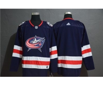 Men's Blue Jackets Blank Navy Stitched Hockey Hockey Jersey