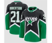 Men's Dallas Stars #21 Jason Robertson Black 2025-26 Alternate Stitched Hockey Jersey Men's Dallas Stars #21 Jason Robertson Black 2025-26 Alternate Stitched Hockey Jersey