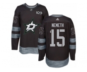 Men's Reebok Dallas Stars #15 Patrik Nemeth Authentic Black 1917-2017 100th Anniversary NHL Jersey