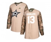 Youth Adidas Dallas Stars #13 Mattias Janmark Camo Authentic 2017 Veterans Day Stitched NHL Jersey