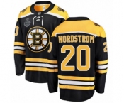 Men's Boston Bruins #20 Joakim Nordstrom Authentic Black Home Fanatics Branded Breakaway 2019 Stanley Cup Final Bound Hockey Jersey