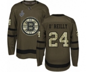 Men's Boston Bruins #24 Terry O'Reilly Authentic Green Salute to Service 2019 Stanley Cup Final Bound Hockey Jersey