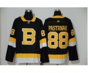 Men's Bruins #88 David Pastrnak Black Throwback Authentic Stitched Hockey Jersey