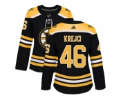 Women Adidas Boston Bruins #46 David Krejci Black Home Authentic Stitched NHL Jersey