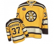 Women Reebok Boston Bruins #37 Patrice Bergeron Authentic Gold Winter Classic NHL Jersey