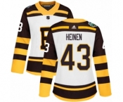 Women's Adidas Boston Bruins #43 Danton Heinen Authentic White 2019 Winter Classic NHL Jersey