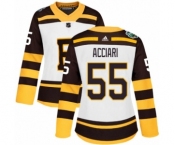 Women's Adidas Boston Bruins #55 Noel Acciari Authentic White 2019 Winter Classic NHL Jersey