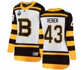 Women's Boston Bruins #43 Danton Heinen White Winter Classic Fanatics Branded Breakaway 2019 Stanley Cup Final Bound Hockey Jersey