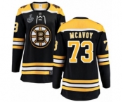 Women's Boston Bruins #73 Charlie McAvoy Authentic Black Home Fanatics Branded Breakaway 2019 Stanley Cup Final Bound Hockey Jersey
