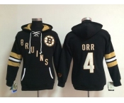women nhl jerseys boston bruins #4 orr black[pullover hooded sweatshirt]