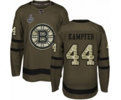 Youth Boston Bruins #44 Steven Kampfer Authentic Green Salute to Service 2019 Stanley Cup Final Bound Hockey Jersey