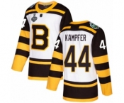 Youth Boston Bruins #44 Steven Kampfer Authentic White Winter Classic 2019 Stanley Cup Final Bound Hockey Jersey