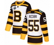 Youth Boston Bruins #55 Noel Acciari Authentic White Winter Classic 2019 Stanley Cup Final Bound Hockey Jersey