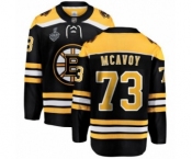 Youth Boston Bruins #73 Charlie McAvoy Authentic Black Home Fanatics Branded Breakaway 2019 Stanley Cup Final Bound Hockey Jersey