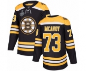 Youth Boston Bruins #73 Charlie McAvoy Premier Black Home 2019 Stanley Cup Final Bound Hockey Jersey