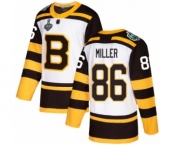 Youth Boston Bruins #86 Kevan Miller Authentic White Winter Classic 2019 Stanley Cup Final Bound Hockey Jersey