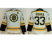 youth nhl jerseys boston bruins #33 chara white[patch C]