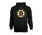 Boston Bruins Black Old Time Hockey Big Logo with Crest Pullover Hoodie