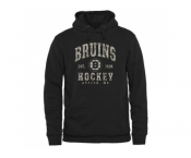Men's Boston Bruins Black Camo Stack Pullover Hoodie