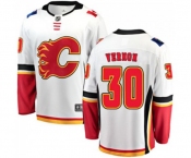 Calgary Flames #30 Mike Vernon Fanatics Branded White Away Breakaway Hockey Jersey