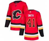 Calgary Flames #41 Mike Smith Authentic Red Drift Fashion Hockey Jersey
