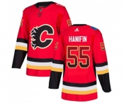 Calgary Flames #55 Noah Hanifin Authentic Red Drift Fashion Hockey Jersey