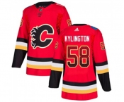 Calgary Flames #58 Oliver Kylington Authentic Red Drift Fashion Hockey Jersey