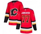 Calgary Flames #77 Mark Jankowski Authentic Red Drift Fashion Hockey Jersey