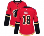 Women Calgary Flames #18 James Neal Authentic Red Home Hockey Jersey