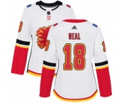 Women Calgary Flames #18 James Neal Authentic White Away Hockey Jersey