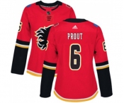 Women Calgary Flames #6 Dalton Prout Authentic Red Home Hockey Jersey