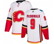 Women Calgary Flames #9 Lanny McDonald Authentic White Away Hockey Jersey