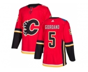 Youth Adidas Calgary Flames #5 Mark Giordano Red Home Authentic Stitched NHL Jersey