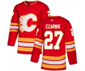 Youth Calgary Flames #27 Austin Czarnik Authentic Red Alternate Hockey Jersey